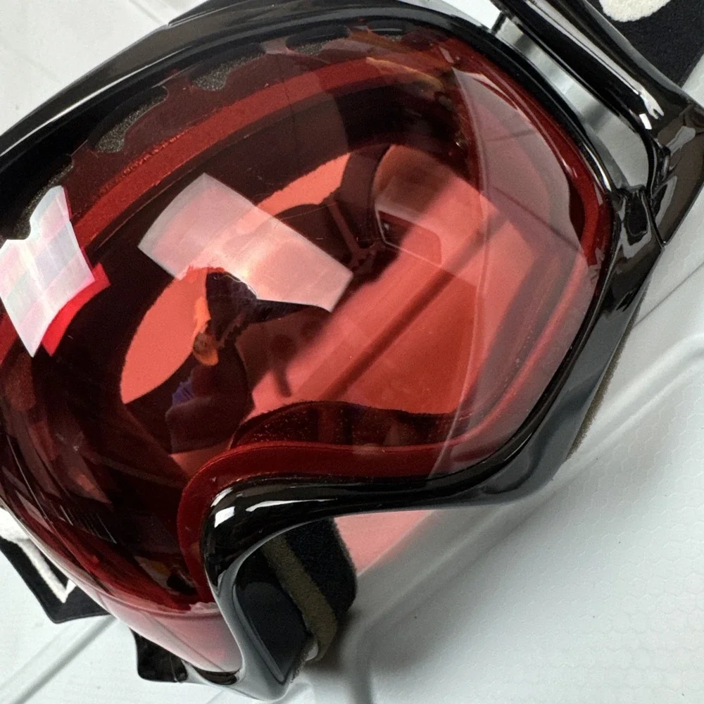 Black Oakley Crowbar Signature Series Snowboard Goggles Rose Red With Prizm